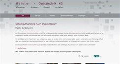 Desktop Screenshot of meister-geraetetechnik.de